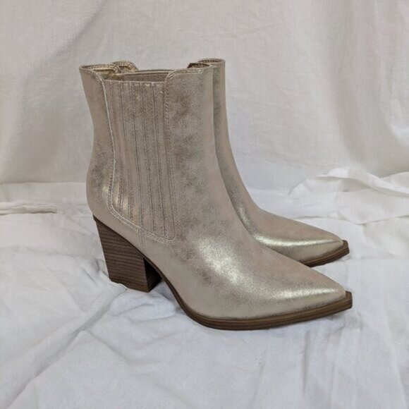 Mia Prairie Gold Ankle Boots Size 8.5 Women - Picture 2 of 9